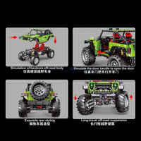 Thumbnail for Building Blocks MOC RC Off-Road SUV JEEP Wrangler Trailcat Bricks Toy T5010A Construction Set Toys - 4