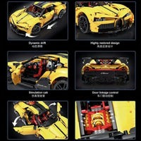 Thumbnail for Building Blocks MOC RC Super Sports Racing Car Bricks Toy T5027B - 6