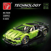 Thumbnail for Building Blocks MOC RC Supercar Sports Racing Car Bricks Toy T5028 Construction Set Toys - 2