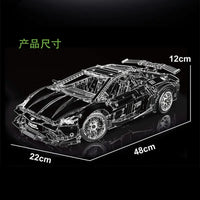 Thumbnail for Building Blocks MOC RC Supercar Sports Racing Car Bricks Toy T5028 Construction Set Toys - 6
