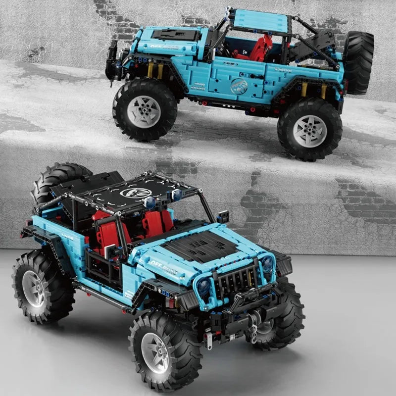 Building Blocks MOC RC SUV Off-Road JEEP Wrangler Trailcat Bricks Toys - 7