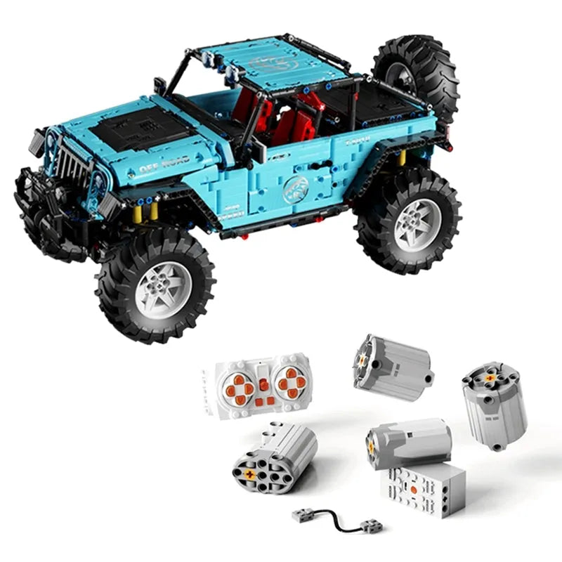Building Blocks MOC RC SUV Off-Road JEEP Wrangler Trailcat Bricks Toys - 1