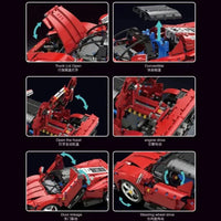 Thumbnail for Building Blocks MOC Super Ferrari SP3 Racing Sports Car Bricks Toys T5032 Construction Set Toys - 4