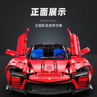 Thumbnail for Building Blocks MOC Super Ferrari SP3 Racing Sports Car Bricks Toys T5032 Construction Set Toys - 3