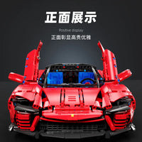 Thumbnail for Building Blocks MOC Super Ferrari SP3 Racing Sports Car Bricks Toys T5032 - 3