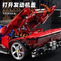 Thumbnail for Building Blocks MOC Super Ferrari SP3 Racing Sports Car Bricks Toys T5032 - 7