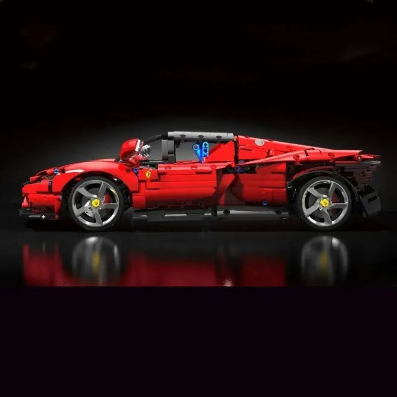 Building Blocks MOC Super Ferrari SP3 Racing Sports Car Bricks Toys T5032 Construction Set Toys - 9