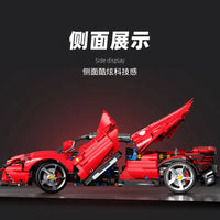 Thumbnail for Building Blocks MOC Super Ferrari SP3 Racing Sports Car Bricks Toys T5032 - 8