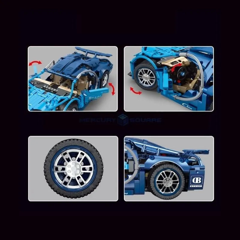 Building Blocks MOC T2006 Bugatti Chiron Super Racing Car Bricks Toys - 6