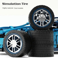 Thumbnail for Building Blocks MOC T2006 Bugatti Chiron Super Racing Car Bricks Toys - 9