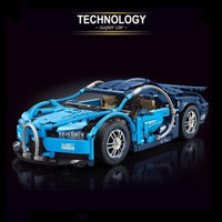 Thumbnail for Building Blocks MOC T2006 Bugatti Chiron Super Racing Car Bricks Toys - 2