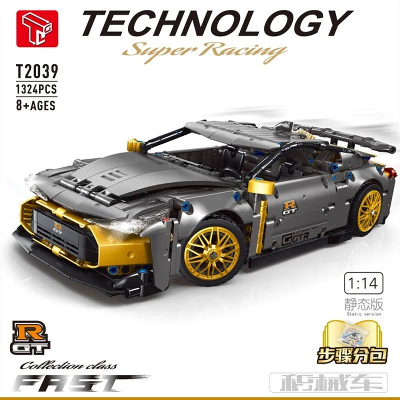 Building Blocks MOC T2039 Super Racing Sports Car Bricks Toy - 2
