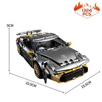 Thumbnail for Building Blocks MOC T2039 Super Racing Sports Car Bricks Toy - 1