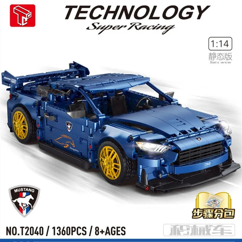 Building Blocks MOC T2040 Super Racing Sports Car Bricks Toys - 2