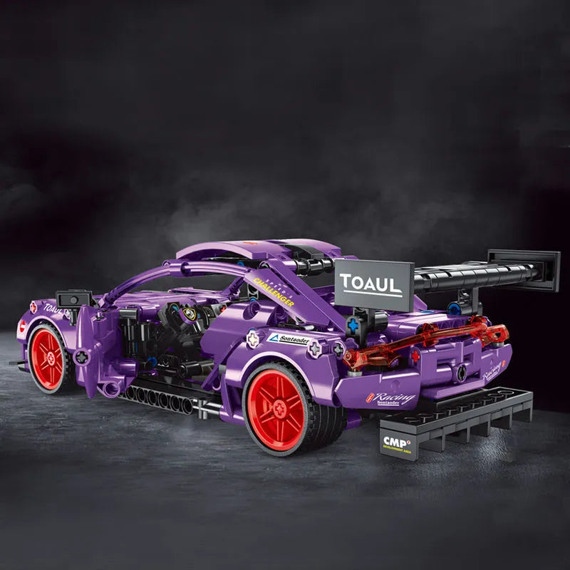 Building Blocks MOC T3025 Purple Supercar Super Sports Car Bricks Toy - 3