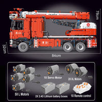 Thumbnail for Building Blocks MOC T4008 RC APP Fire Water City Rescue Truck Bricks Toy - 2