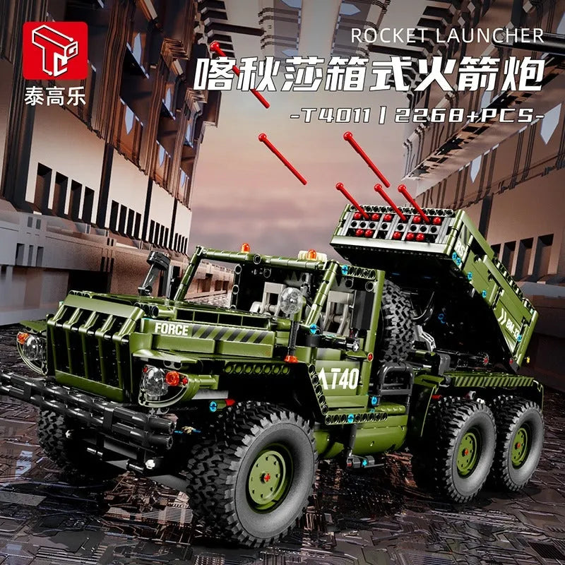 Building Blocks MOC T4011 Tech Rocket Launcher Katyusha Car Bricks Toy - 6