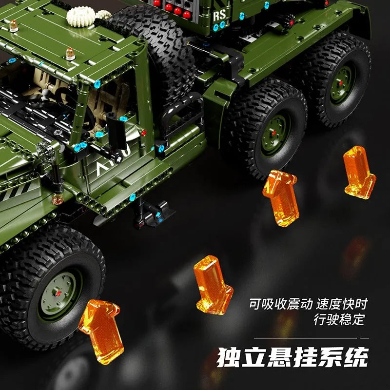 Building Blocks MOC T4011 Tech Rocket Launcher Katyusha Car Bricks Toy - 9