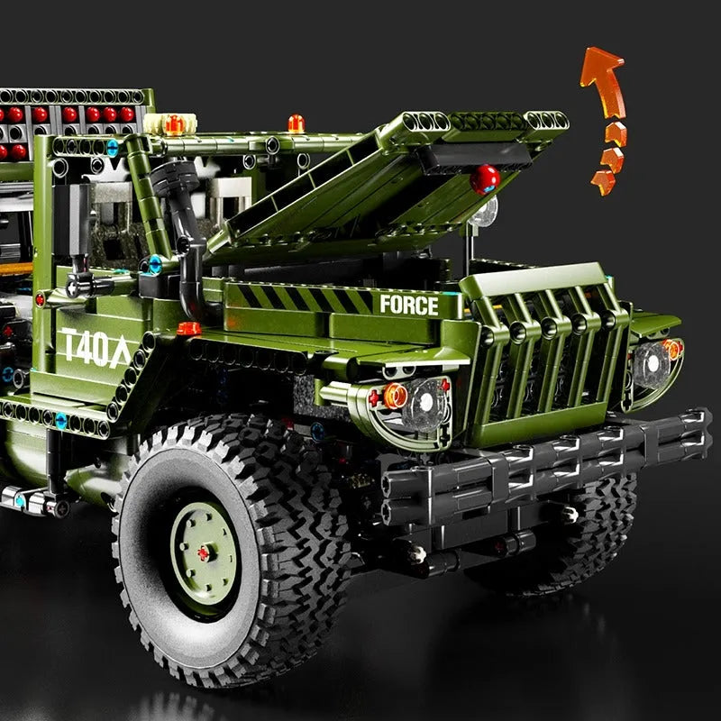 Building Blocks MOC T4011 Tech Rocket Launcher Katyusha Car Bricks Toy - 10