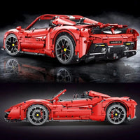 Thumbnail for Building Blocks MOC T5005 Ferrari 488 Super Racing Sports Car Bricks Toys - 5