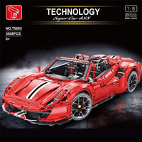 Thumbnail for Building Blocks MOC T5005 Ferrari 488 Super Racing Sports Car Bricks Toys - 2
