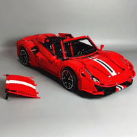 Thumbnail for Building Blocks MOC T5005 Ferrari 488 Super Racing Sports Car Bricks Toys - 9