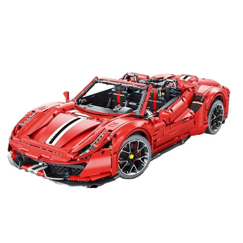 Building Blocks MOC T5005 Ferrari 488 Super Racing Sports Car Bricks Toys - 1