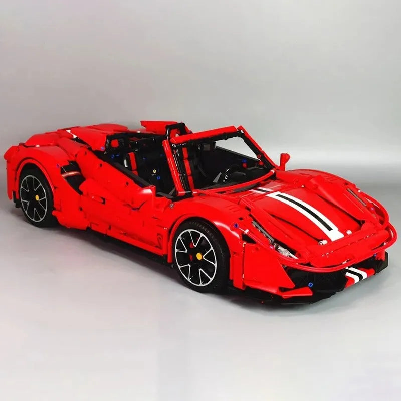 Building Blocks MOC T5005 Ferrari 488 Super Racing Sports Car Bricks Toys - 8