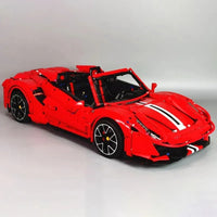 Thumbnail for Building Blocks MOC T5005 Ferrari 488 Super Racing Sports Car Bricks Toys - 8