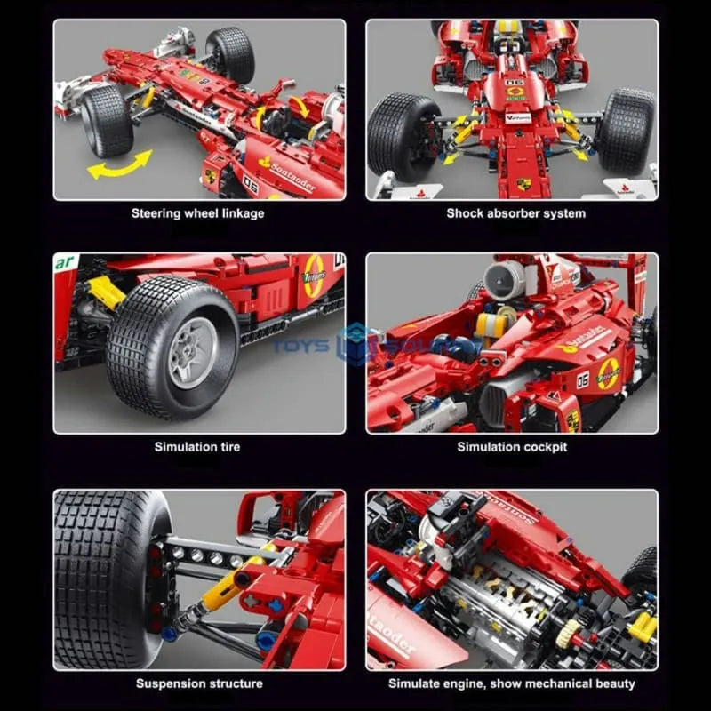 Building Blocks MOC T5006 RC F1 Formula Racing Sports Car Bricks Toys - 6