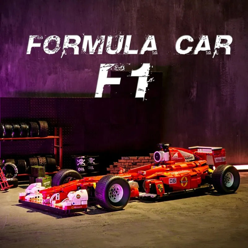 F1 Bricks Rc MOC T5006 RC F1 Formula Racing Sports Car Bricks Toys