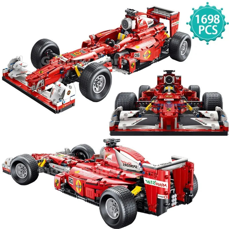 F1 Bricks Rc MOC T5006 RC F1 Formula Racing Sports Car Bricks Toys