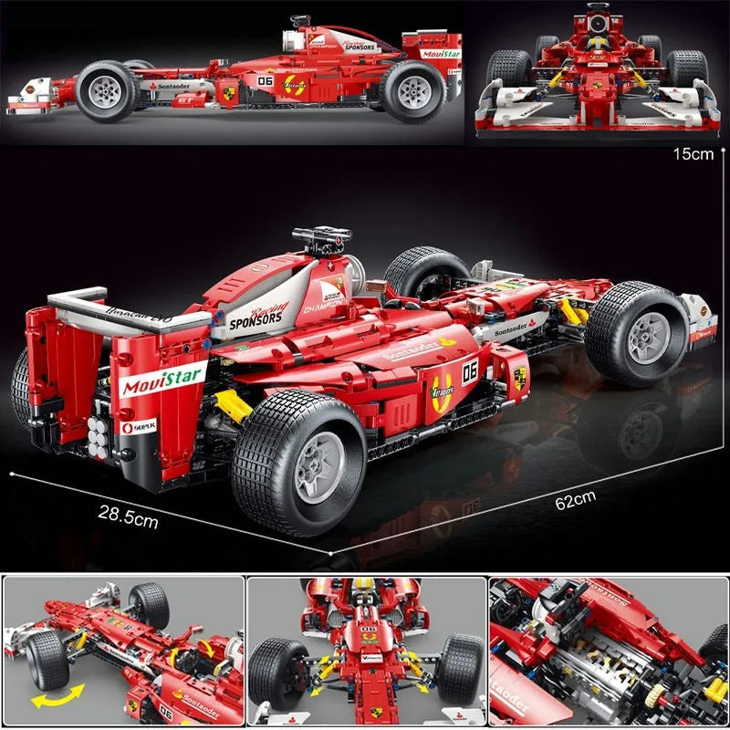 Building Blocks MOC T5006 RC F1 Formula Racing Sports Car Bricks Toys - 11