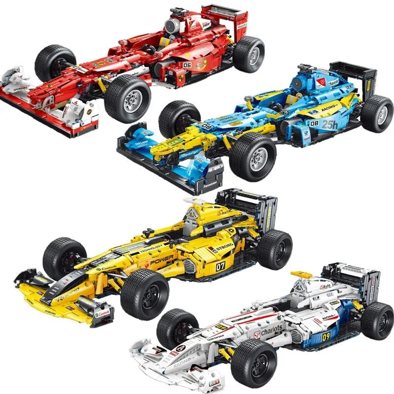 F1 Bricks Rc MOC T5007 RC Formula Racing Sports Car Bricks Toys
