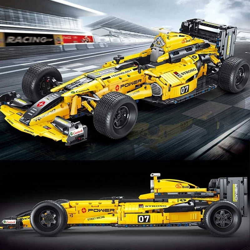 F1 Bricks Rc MOC T5007 RC Formula Racing Sports Car Bricks Toys