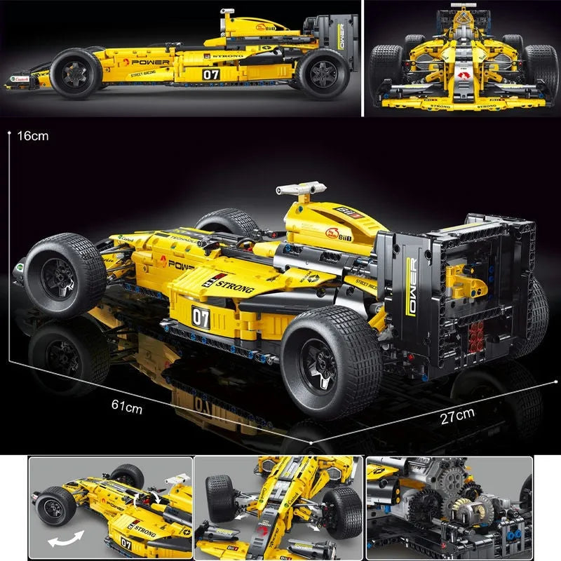 Building Blocks MOC T5007 RC F1 Formula Racing Sports Car Bricks Toys - 4