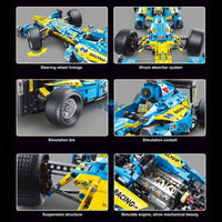 Thumbnail for Building Blocks MOC T5008 RC F1 Formula Racing Sports Car Bricks Toys - 6