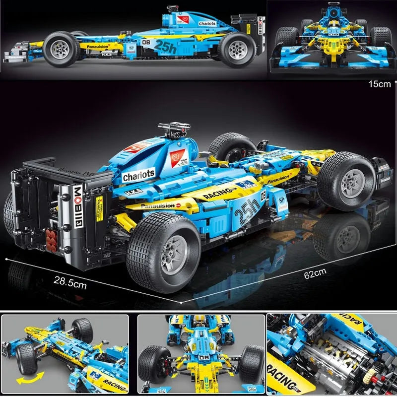 F1 Bricks Rc MOC T5008 RC Formula Racing Sports Car Bricks
