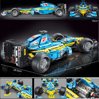 Thumbnail for Building Blocks MOC T5008 RC F1 Formula Racing Sports Car Bricks Toys - 10