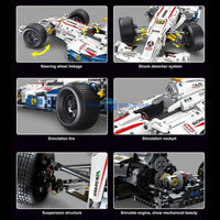 Thumbnail for Building Blocks MOC T5009 RC F1 Formula Racing Sports Car Bricks Toys - 9