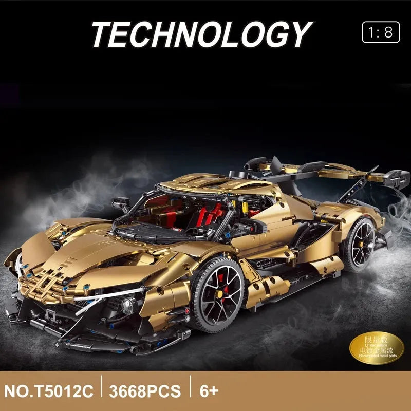 Building Blocks MOC T5012C Electroplated Apollo IE Super Racing Car Bricks Toy Construction Set Toys - 2