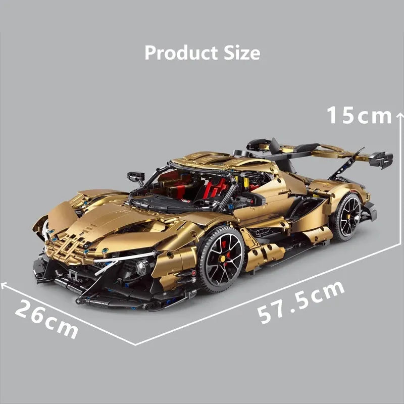 Building Blocks MOC T5012C Electroplated Apollo IE Super Racing Car Bricks Toy Construction Set Toys - 5