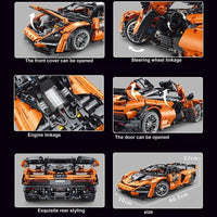 Thumbnail for Building Blocks MOC T5013 RC Motorized McLaren Senna Hypercar Bricks Toy Construction Set Toys - 6