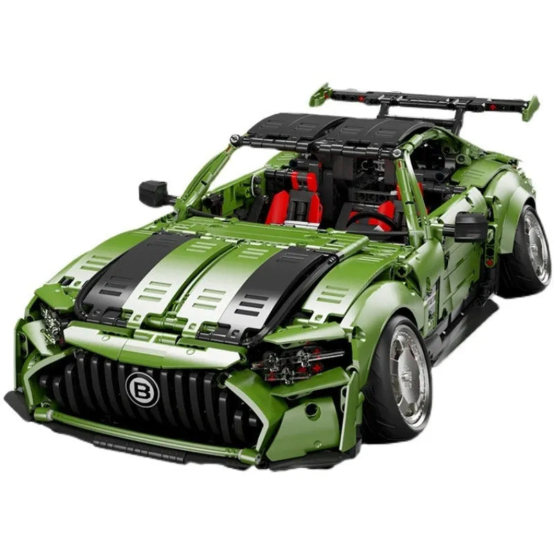 Building Blocks MOC T5019 RC Electroplated AMG GT Sport Racing Car Bricks Toy - 11