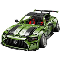 Thumbnail for Building Blocks MOC T5019 RC Electroplated AMG GT Sport Racing Car Bricks Toy - 11