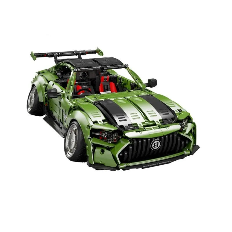 Building Blocks MOC T5019 RC Electroplated AMG GT Sport Racing Car Bricks Toy - 2