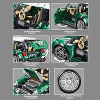 Thumbnail for Building Blocks MOC T5025A MINI Cooper S Classic Sports Car Bricks Toy - 7