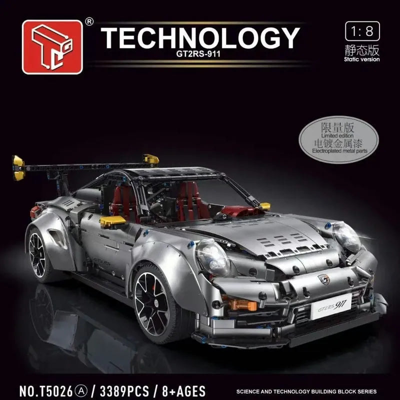 Building Blocks MOC T5026A Tech Porsche 911 GT2 RS Supercar Bricks Toys - 2