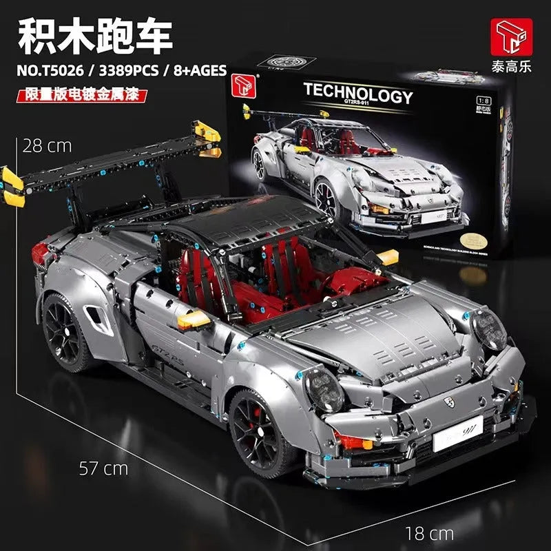 Building Blocks MOC T5026A Tech Porsche 911 GT2 RS Supercar Bricks Toys - 7