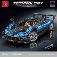 Thumbnail for Building Blocks MOC T5038 Pagani Zonda R Sports Car Supercar Bricks Toys Construction Set Toys - 2